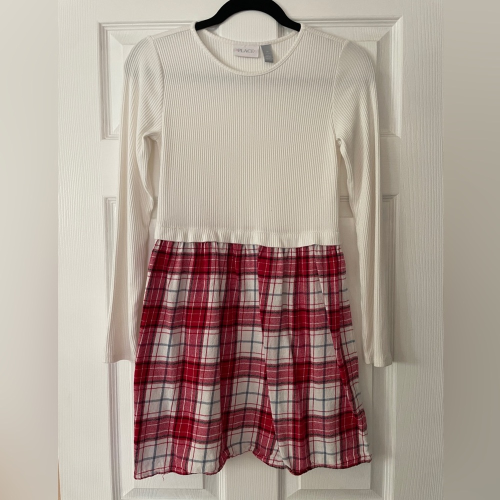 Children’s Place Red and White Plaid Casual Dress